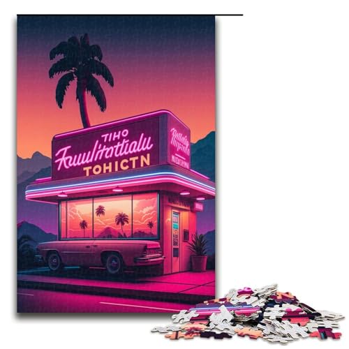 1000-teiliges Puzzle, Retro-Straßenszene, Puzzle für Erwachsene und Kinder, Holzpuzzle, Lernspiel, Herausforderungsspielzeug, Größe 50 x 75 cm 1000-teiliges Puzzle, Retro-Straßenszene, Puzzle für Erwachsene und Kinder, Holzpuzzle, Lernspiel, Herausforderungsspielzeug, Größe 50 x 75 cm von KJYMNC