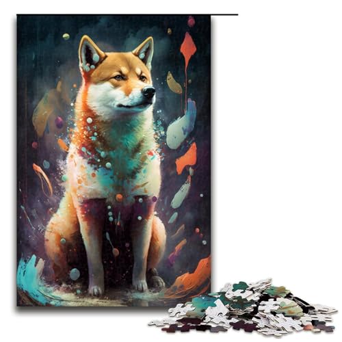 1000-teiliges Puzzle, Shiba Inu-Malpuzzle für Erwachsene, Holzpuzzle, tolle Geschenke zu Weihnachten, Größe 50 x 75 cm 1000-teiliges Puzzle, Shiba Inu-Malpuzzle für Erwachsene, Holzpuzzle, tolle Geschenke zu Weihnachten, Größe 50 x 75 cm von KJYMNC