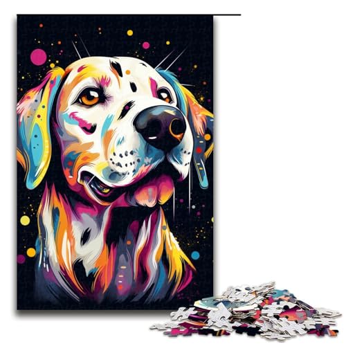 1000-teiliges Puzzle, Tier-Dalmatiner-Puzzle für Erwachsene, Holzpuzzle, anspruchsvolles Spiel, Größe 50 x 75 cm von KJYMNC