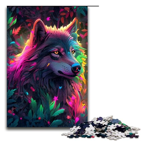 1000-teiliges Puzzle, Wolfsfarben-Puzzle für Erwachsene und Kinder, Holzpuzzle, Lernspiel, Herausforderungsspielzeug, Größe 50 x 75 cm 1000-teiliges Puzzle, Wolfsfarben-Puzzle für Erwachsene und Kinder, Holzpuzzle, Lernspiel, Herausforderungsspielzeug, Größe 50 x 75 cm von KJYMNC