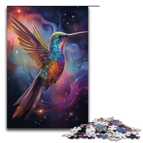 1000-teiliges Puzzle, bunter Kolibri, Puzzle für Erwachsene, Papppuzzle, anspruchsvolles Spiel, Größe 38 x 26 cm von KJYMNC