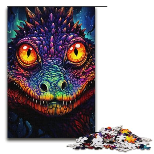 1000-teiliges Puzzle, buntes Krokodil-Puzzle für Erwachsene, Papppuzzle, tolle Geschenke zu Weihnachten, Größe 38 x 26 cm 1000-teiliges Puzzle, buntes Krokodil-Puzzle für Erwachsene, Papppuzzle, tolle Geschenke zu Weihnachten, Größe 38 x 26 cm von KJYMNC