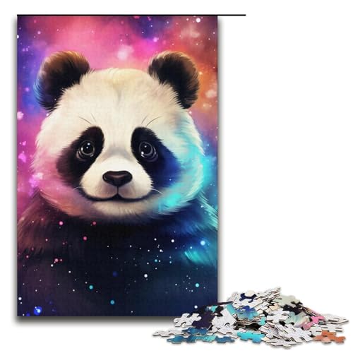 1000-teiliges Puzzle, buntes Panda-Puzzle für Erwachsene, Papppuzzle, lustiges Geschenk, Größe 38 x 26 cm von KJYMNC