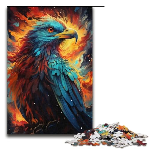 1000-teiliges Puzzle, farbenfrohes psychedelisches Regenbogenvogel-Puzzle für Erwachsene, Papppuzzle, tolles, Größe 38 x 26 cm 1000-teiliges Puzzle, farbenfrohes psychedelisches Regenbogenvogel-Puzzle für Erwachsene, Papppuzzle, tolles, Größe 38 x 26 cm von KJYMNC