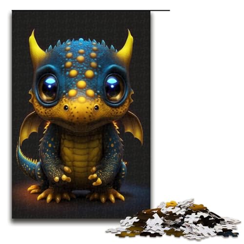 1000-teiliges Puzzle, süßer Baby-Drache, Puzzle für Erwachsene und Kinder, Holzpuzzle, Lernspiel, Herausforderungsspielzeug, Größe 50 x 75 cm 1000-teiliges Puzzle, süßer Baby-Drache, Puzzle für Erwachsene und Kinder, Holzpuzzle, Lernspiel, Herausforderungsspielzeug, Größe 50 x 75 cm von KJYMNC