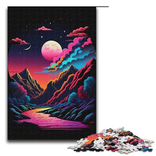 1000-teiliges Puzzle „Berglandschaft“ für Erwachsene, Holzpuzzle, lustiges Geschenk, Größe 50 x 75 cm 1000-teiliges Puzzle „Berglandschaft“ für Erwachsene, Holzpuzzle, lustiges Geschenk, Größe 50 x 75 cm von KJYMNC