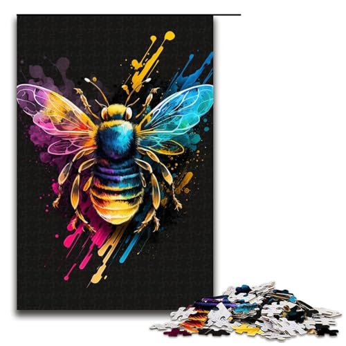 1000-teiliges Puzzle „Bienenmalerei“, Puzzle für Erwachsene, Holzpuzzle, anspruchsvolles Spiel, Größe 50 x 75 cm 1000-teiliges Puzzle „Bienenmalerei“, Puzzle für Erwachsene, Holzpuzzle, anspruchsvolles Spiel, Größe 50 x 75 cm von KJYMNC