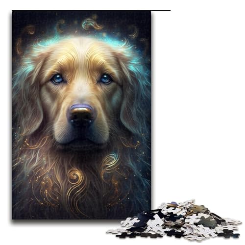 1000-teiliges Puzzle „Cosmic Golden Retriever“, Holzpuzzle, tolles Geschenk für Erwachsene, Größe 50 x 75 cm 1000-teiliges Puzzle „Cosmic Golden Retriever“, Holzpuzzle, tolles Geschenk für Erwachsene, Größe 50 x 75 cm von KJYMNC
