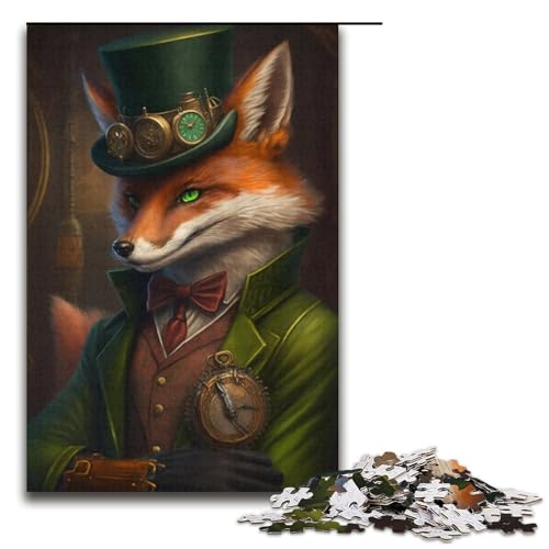 1000-teiliges Puzzle „Fuchsmechaniker“ für Erwachsene und Kinder, Papppuzzle, Lernspiel, Herausforderungsspielzeug, Größe 38 x 26 cm von KJYMNC