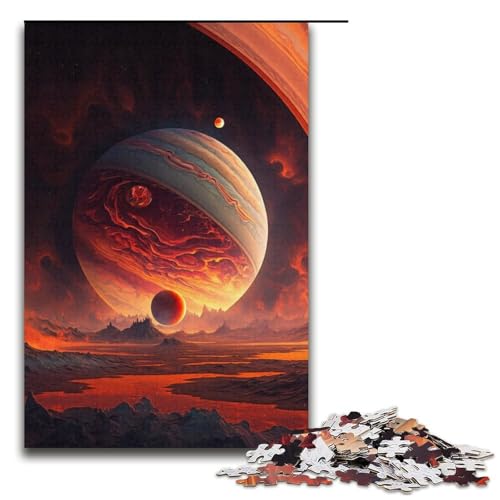 1000-teiliges Puzzle „Gas Giant Planet“, Puzzle für Erwachsene, Papppuzzle, tolle Geschenke zu Weihnachten, Größe 38 x 26 cm von KJYMNC