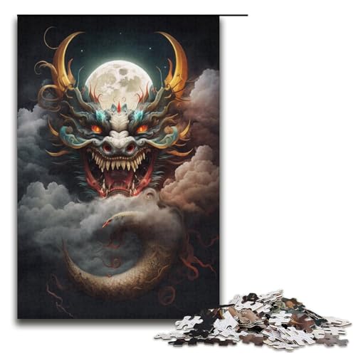 1000-teiliges Puzzle „Geheimnisvoller Drache“, Puzzle für Erwachsene und Kinder, Papppuzzle, Lernspiel, Herausforderungsspielzeug, Größe 38 x 26 cm 1000-teiliges Puzzle „Geheimnisvoller Drache“, Puzzle für Erwachsene und Kinder, Papppuzzle, Lernspiel, Herausforderungsspielzeug, Größe 38 x 26 cm von KJYMNC