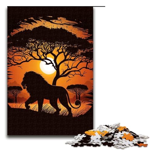 1000-teiliges Puzzle „König der Löwen“, Geschenkideen für Erwachsene, geeignet für Teenager ab 14 Jahren, Größe 50 x 75 cm 1000-teiliges Puzzle „König der Löwen“, Geschenkideen für Erwachsene, geeignet für Teenager ab 14 Jahren, Größe 50 x 75 cm von KJYMNC