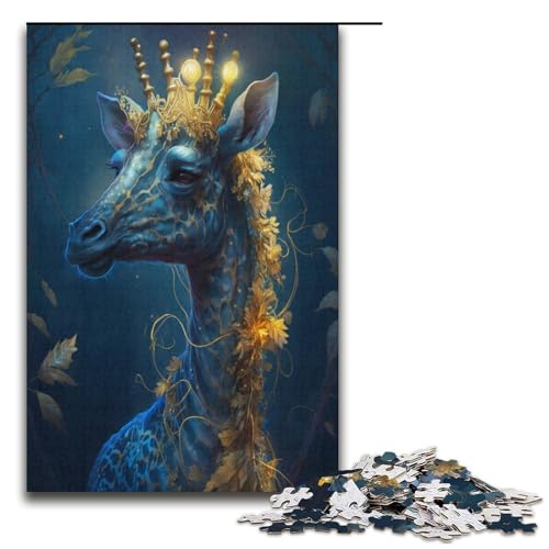 1000-teiliges Puzzle „Magische Giraffe“ für Erwachsene ganze Familie. Größe 38 x 26 cm von KJYMNC