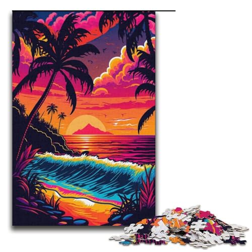 1000-teiliges Puzzle „Neon Beach“, Puzzle für Erwachsene, Papppuzzle, tolle Geschenke zu Weihnachten, Größe 38 x 26 cm 1000-teiliges Puzzle „Neon Beach“, Puzzle für Erwachsene, Papppuzzle, tolle Geschenke zu Weihnachten, Größe 38 x 26 cm von KJYMNC