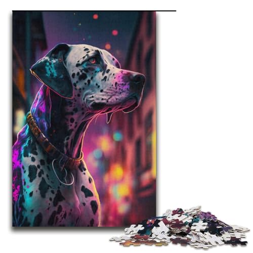 1000-teiliges Puzzle „Neon-Dalmatiner“ für Erwachsene und Kinder, Papppuzzle, Lernspiel, Herausforderungsspielzeug, Größe 38 x 26 cm 1000-teiliges Puzzle „Neon-Dalmatiner“ für Erwachsene und Kinder, Papppuzzle, Lernspiel, Herausforderungsspielzeug, Größe 38 x 26 cm von KJYMNC