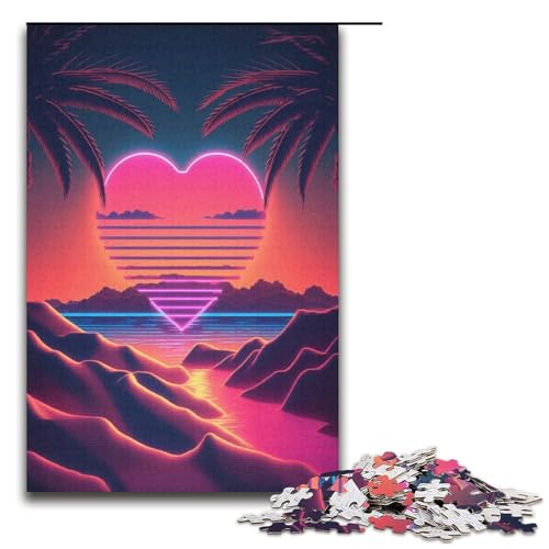 1000-teiliges Puzzle „Neon Love Beach“ für Erwachsene und Kinder, Papppuzzle, Lernspiel, Herausforderungsspielzeug, Größe 38 x 26 cm 1000-teiliges Puzzle „Neon Love Beach“ für Erwachsene und Kinder, Papppuzzle, Lernspiel, Herausforderungsspielzeug, Größe 38 x 26 cm von KJYMNC