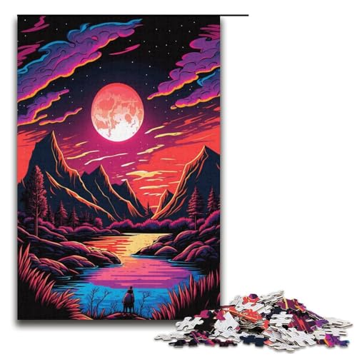 1000-teiliges Puzzle „Neon Mountain“ für Erwachsene, Kartonpuzzle, anspruchsvolles Spiel, Größe 38 x 26 cm 1000-teiliges Puzzle „Neon Mountain“ für Erwachsene, Kartonpuzzle, anspruchsvolles Spiel, Größe 38 x 26 cm von KJYMNC