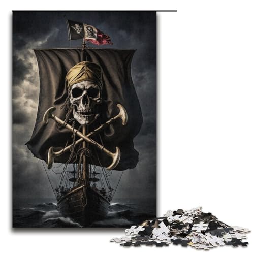 1000-teiliges Puzzle „Piratenskelettschiff“, Kartonpuzzle, tolles Geschenk für Erwachsene, Größe 38 x 26 cm 1000-teiliges Puzzle „Piratenskelettschiff“, Kartonpuzzle, tolles Geschenk für Erwachsene, Größe 38 x 26 cm von KJYMNC