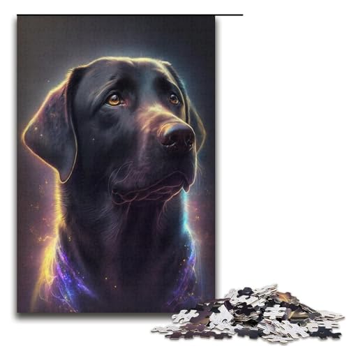 1000-teiliges Puzzle „Schwarzer Labrador“ für Erwachsene und Kinder, Papppuzzle, Lernspiel, Herausforderungsspielzeug, Größe 38 x 26 cm 1000-teiliges Puzzle „Schwarzer Labrador“ für Erwachsene und Kinder, Papppuzzle, Lernspiel, Herausforderungsspielzeug, Größe 38 x 26 cm von KJYMNC