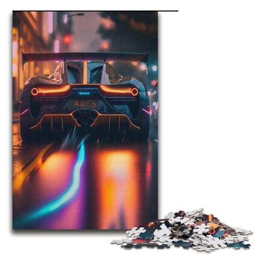 1000-teiliges Puzzle „Supersportwagen“ für Erwachsene, Kartonpuzzle, anspruchsvolles Spiel, Größe 38 x 26 cm von KJYMNC