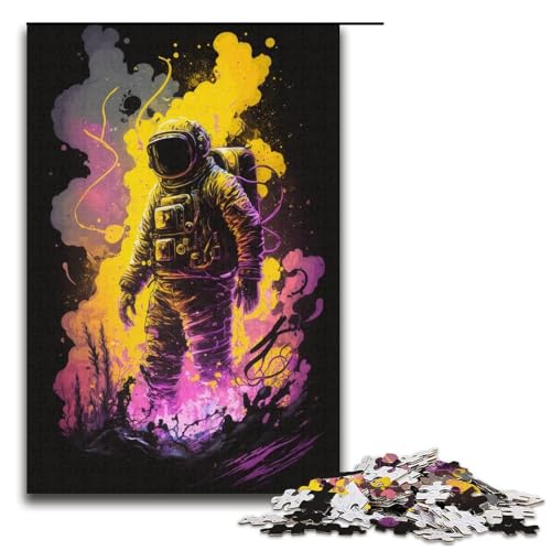 1000-teiliges Puzzle „Weltraum-Astronauten-Puzzle“ für Erwachsene, Papppuzzle, tolles, Größe 38 x 26 cm von KJYMNC