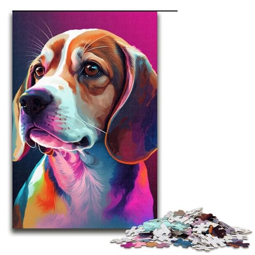1000-teiliges Puzzle Beagle-Puzzle für Erwachsene, Holzpuzzle, anspruchsvolles Spiel, Größe 50 x 75 cm 1000-teiliges Puzzle Beagle-Puzzle für Erwachsene, Holzpuzzle, anspruchsvolles Spiel, Größe 50 x 75 cm von KJYMNC