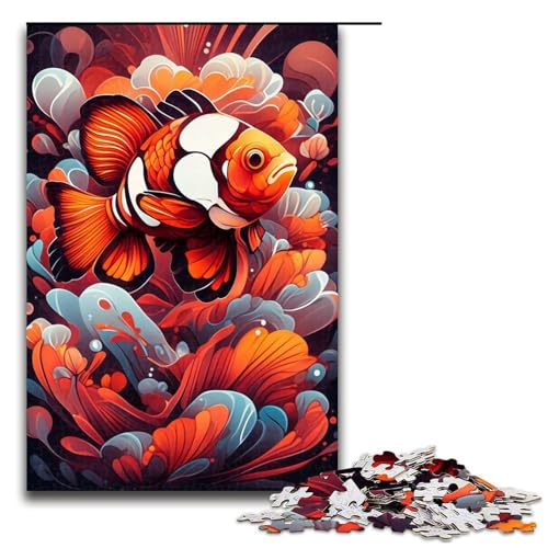 1000-teiliges Puzzle Clownfisch-Puzzle für Kinder, Holzpuzzle, Größe 50 x 75 cm 1000-teiliges Puzzle Clownfisch-Puzzle für Kinder, Holzpuzzle, Größe 50 x 75 cm von KJYMNC