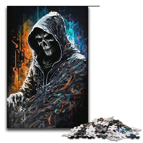 1000-teiliges Puzzle für Erwachsene, „Der Sensenmann“ malen, Puzzle für Erwachsene, Papppuzzle, tolle Geschenke für Weihnachten, Größe 38 x 26 cm 1000-teiliges Puzzle für Erwachsene, „Der Sensenmann“ malen, Puzzle für Erwachsene, Papppuzzle, tolle Geschenke für Weihnachten, Größe 38 x 26 cm von KJYMNC