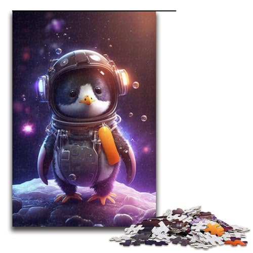 1000-teiliges Puzzle für Erwachsene, Astronauten-Pinguin-Baby-Puzzle, Quizspiel, Geburtstagsgeschenk, Geschenke, Wandkunst, Größe 50 x 75 cm 1000-teiliges Puzzle für Erwachsene, Astronauten-Pinguin-Baby-Puzzle, Quizspiel, Geburtstagsgeschenk, Geschenke, Wandkunst, Größe 50 x 75 cm von KJYMNC