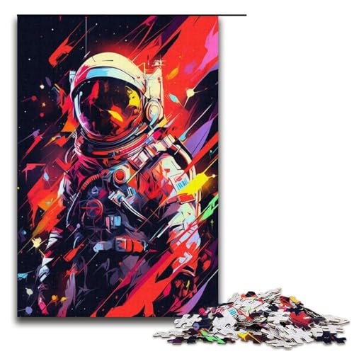 1000-teiliges Puzzle für Erwachsene, Astronauten-Puzzle, Mitmach-Spiel, Staycation-Zeitvertreib für Teenager ab 14 Jahren, Größe 38 x 26 cm von KJYMNC