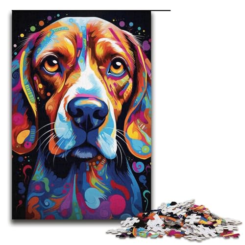 1000-teiliges Puzzle für Erwachsene, Beagle-Puzzle für Erwachsene, Papppuzzle, dekomprimierend, intellektuelles Lernspielzeug, Größe 38 x 26 cm 1000-teiliges Puzzle für Erwachsene, Beagle-Puzzle für Erwachsene, Papppuzzle, dekomprimierend, intellektuelles Lernspielzeug, Größe 38 x 26 cm von KJYMNC