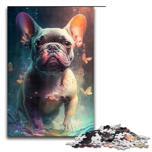 1000-teiliges Puzzle für Erwachsene, Bulldoggen-Malpuzzles für Holzpuzzle, Lernspiel, Herausforderungsspielzeug, Größe 50 x 75 cm 1000-teiliges Puzzle für Erwachsene, Bulldoggen-Malpuzzles für Holzpuzzle, Lernspiel, Herausforderungsspielzeug, Größe 50 x 75 cm von KJYMNC