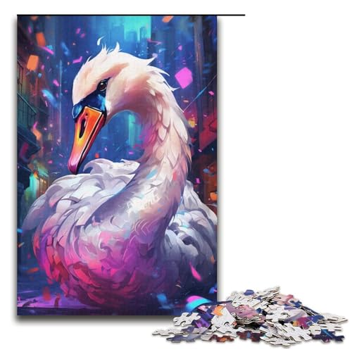1000-teiliges Puzzle für Erwachsene, Bunte Schwäne, praktisches Spiel, tolle Geschenke für Weihnachten, Größe 38 x 26 cm 1000-teiliges Puzzle für Erwachsene, Bunte Schwäne, praktisches Spiel, tolle Geschenke für Weihnachten, Größe 38 x 26 cm von KJYMNC