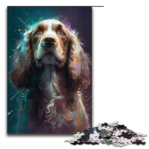 1000-teiliges Puzzle für Erwachsene, Cavalier King Charles Spaniel, Hunde-Puzzlespiel, Spaß für zu Hause, Aktivitäten, Geburtstagsgeschenk, Reisegeschenke, Größe 50 x 75 cm 1000-teiliges Puzzle für Erwachsene, Cavalier King Charles Spaniel, Hunde-Puzzlespiel, Spaß für zu Hause, Aktivitäten, Geburtstagsgeschenk, Reisegeschenke, Größe 50 x 75 cm von KJYMNC