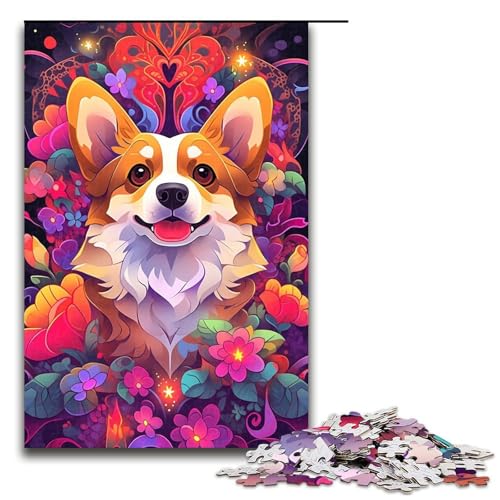 1000-teiliges Puzzle für Erwachsene, Corgi-Hund, Puzzle für Erwachsene, Holzpuzzle, Lernspielzeug, Größe 50 x 75 cm 1000-teiliges Puzzle für Erwachsene, Corgi-Hund, Puzzle für Erwachsene, Holzpuzzle, Lernspielzeug, Größe 50 x 75 cm von KJYMNC