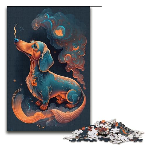 1000-teiliges Puzzle für Erwachsene, Dackel-Puzzle, Lernpuzzle, Geburtstagsgeschenk, Geschenke, Wandkunst, Größe 38 x 26 cm 1000-teiliges Puzzle für Erwachsene, Dackel-Puzzle, Lernpuzzle, Geburtstagsgeschenk, Geschenke, Wandkunst, Größe 38 x 26 cm von KJYMNC