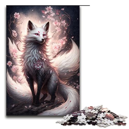 1000-teiliges Puzzle für Erwachsene, Fantasy-Fuchs, Spiele, Spielzeug, Geschenk, ganze Familie, Größe 50 x 75 cm von KJYMNC