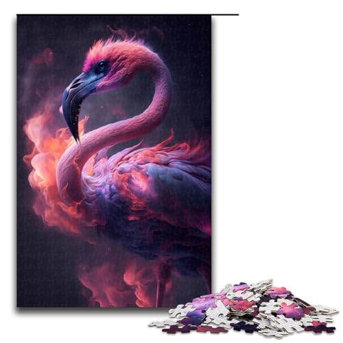1000-teiliges Puzzle für Erwachsene, Flamingo-Mal-Puzzlespiel, Spaß für Zuhause, Geburtstagsgeschenk, Reisegeschenk, Größe 50 x 75 cm 1000-teiliges Puzzle für Erwachsene, Flamingo-Mal-Puzzlespiel, Spaß für Zuhause, Geburtstagsgeschenk, Reisegeschenk, Größe 50 x 75 cm von KJYMNC