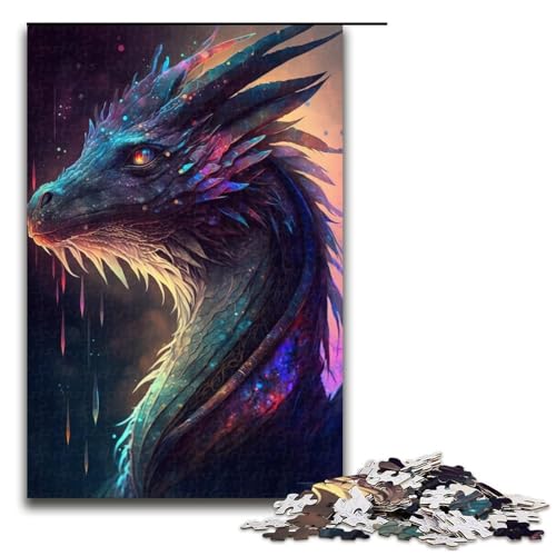 1000-teiliges Puzzle für Erwachsene, Fliegender Drache, Gemälde, Puzzle für Erwachsene, Holzpuzzle, Lernspielzeug, Größe 50 x 75 cm 1000-teiliges Puzzle für Erwachsene, Fliegender Drache, Gemälde, Puzzle für Erwachsene, Holzpuzzle, Lernspielzeug, Größe 50 x 75 cm von KJYMNC