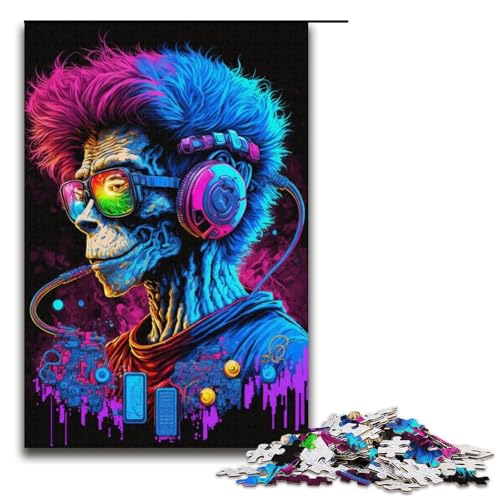 1000-teiliges Puzzle für Erwachsene, Frankenstein-Puzzle, praktisches Spiel, tolle Geschenke für Weihnachten, Größe 38 x 26 cm von KJYMNC