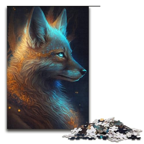 1000-teiliges Puzzle für Erwachsene, Fuchs-Spiele, Spielzeug, Geschenk, ganze Familie, Größe 38 x 26 cm von KJYMNC