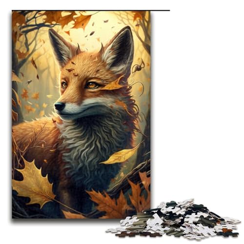 1000-teiliges Puzzle für Erwachsene, Fuchs-Spiele, Spielzeug, Geschenk, ganze Familie, Größe 50 x 75 cm von KJYMNC