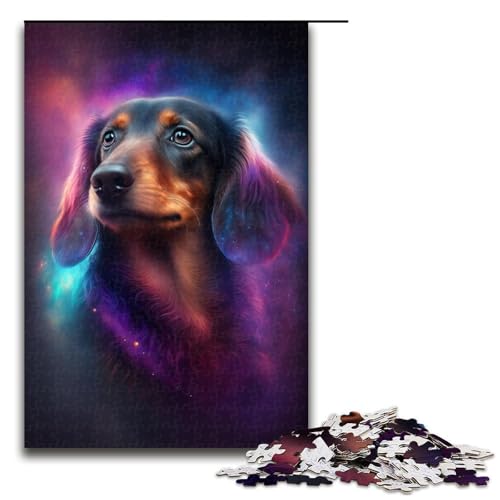 1000-teiliges Puzzle für Erwachsene, Galaxie-Dackel-Puzzle, praktisches Spiel, tolle Geschenke für Weihnachten, Größe 50 x 75 cm 1000-teiliges Puzzle für Erwachsene, Galaxie-Dackel-Puzzle, praktisches Spiel, tolle Geschenke für Weihnachten, Größe 50 x 75 cm von KJYMNC