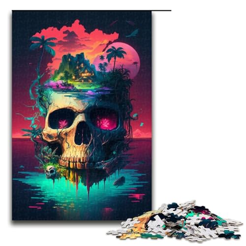 1000-teiliges Puzzle für Erwachsene, Insel-Skelett-Puzzles für Holzpuzzle, Lernspiel, Herausforderungsspielzeug, Größe 50 x 75 cm 1000-teiliges Puzzle für Erwachsene, Insel-Skelett-Puzzles für Holzpuzzle, Lernspiel, Herausforderungsspielzeug, Größe 50 x 75 cm von KJYMNC