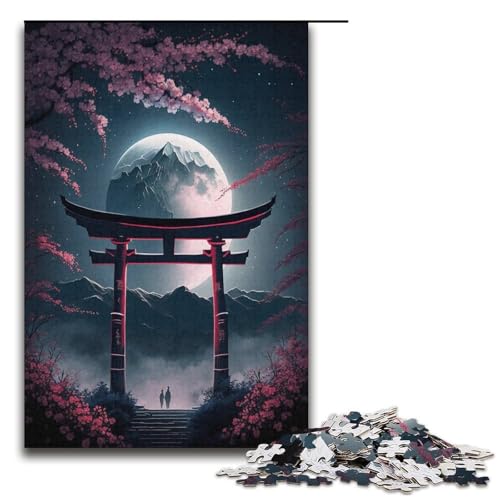 1000-teiliges Puzzle für Erwachsene, Japanisches Torii-Tor-Puzzle, praktisches Spiel zum Zeitvertreib zu Hause für Teenager ab 14 Jahren, Größe 38 x 26 cm von KJYMNC