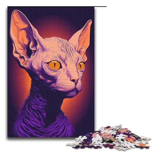 1000-teiliges Puzzle für Erwachsene, Katzen-Farbpuzzle, Quizspiel, Geburtstagsgeschenk, Geschenke, Wandkunst, Größe 38 x 26 cm 1000-teiliges Puzzle für Erwachsene, Katzen-Farbpuzzle, Quizspiel, Geburtstagsgeschenk, Geschenke, Wandkunst, Größe 38 x 26 cm von KJYMNC