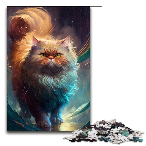 1000-teiliges Puzzle für Erwachsene, Katzen-Malpuzzle, praktisches Spiel, einzigartiges Geburtstagsspiel, Größe 50 x 75 cm 1000-teiliges Puzzle für Erwachsene, Katzen-Malpuzzle, praktisches Spiel, einzigartiges Geburtstagsspiel, Größe 50 x 75 cm von KJYMNC