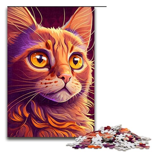 1000-teiliges Puzzle für Erwachsene, Katzenfarben-Puzzle für Erwachsene, Holzpuzzle, Lernspielzeug, Größe 50 x 75 cm 1000-teiliges Puzzle für Erwachsene, Katzenfarben-Puzzle für Erwachsene, Holzpuzzle, Lernspielzeug, Größe 50 x 75 cm von KJYMNC