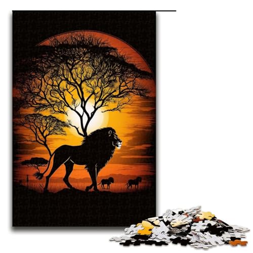 1000-teiliges Puzzle für Erwachsene, König der Löwen, Puzzle für Erwachsene, Holzpuzzle, Lernspielzeug, Größe 50 x 75 cm 1000-teiliges Puzzle für Erwachsene, König der Löwen, Puzzle für Erwachsene, Holzpuzzle, Lernspielzeug, Größe 50 x 75 cm von KJYMNC