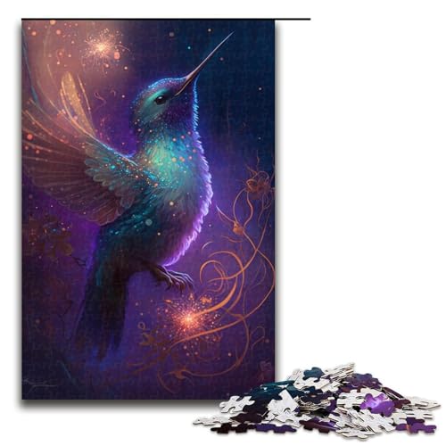 1000-teiliges Puzzle für Erwachsene, Kolibri-Blumen-Galaxie-Puzzle, Quizspiel, Geburtstagsgeschenk, Geschenke, Wandkunst, Größe 50 x 75 cm 1000-teiliges Puzzle für Erwachsene, Kolibri-Blumen-Galaxie-Puzzle, Quizspiel, Geburtstagsgeschenk, Geschenke, Wandkunst, Größe 50 x 75 cm von KJYMNC